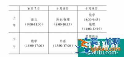 2021年高考几月几号星期几结束？