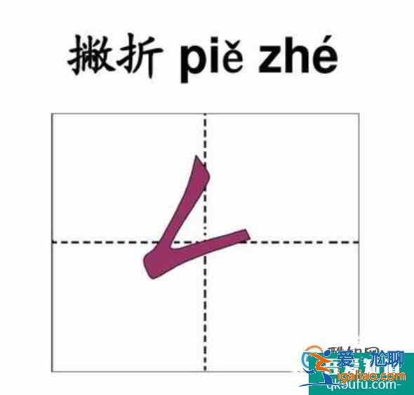 怎么正确写撇折？
