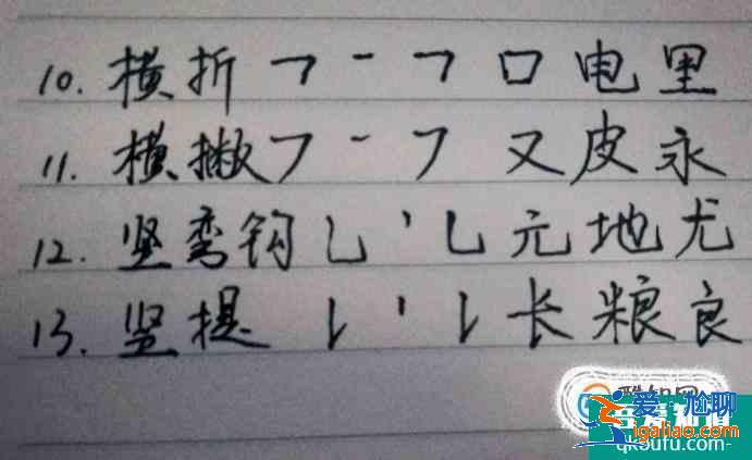 怎么练习28种笔画？起笔行笔收笔过程步骤图例字？