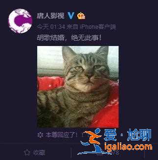 胡歌和同门师妹确认已经结婚领证?官方终于给出了回应 胡歌和同门师妹确认已经结婚领证?官方终于给出了回应