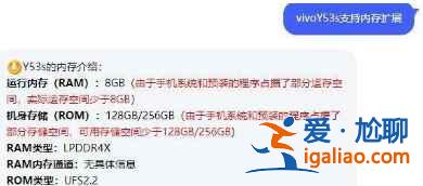 vivoY53s有内存融合功能吗？