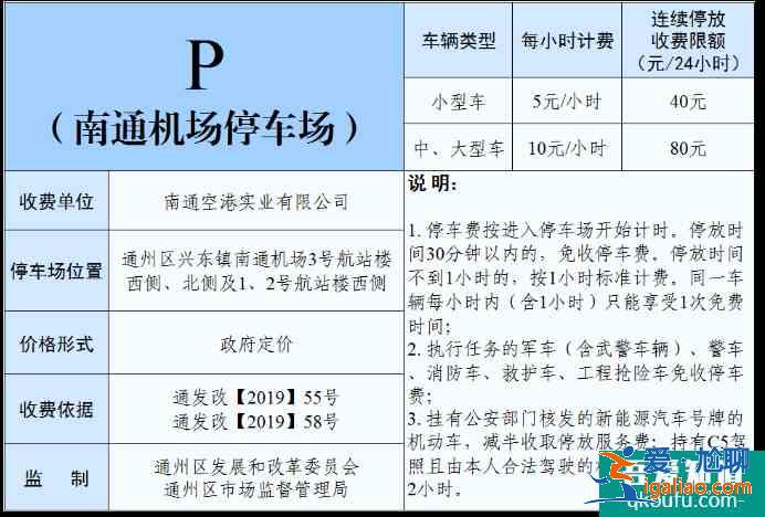 南通机场停车费一天多少钱 南通智能停车场停车流程？