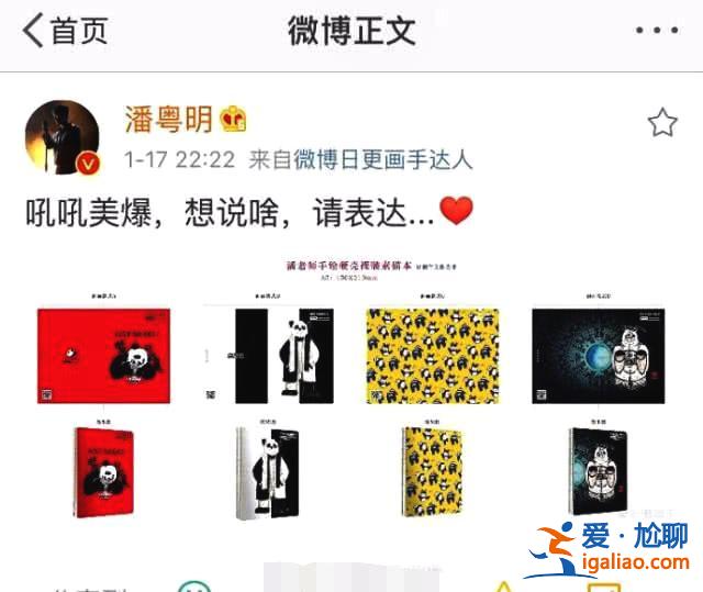 潘粤明微博宣传画本，评论中却被指责不管儿子，他回复让人心酸