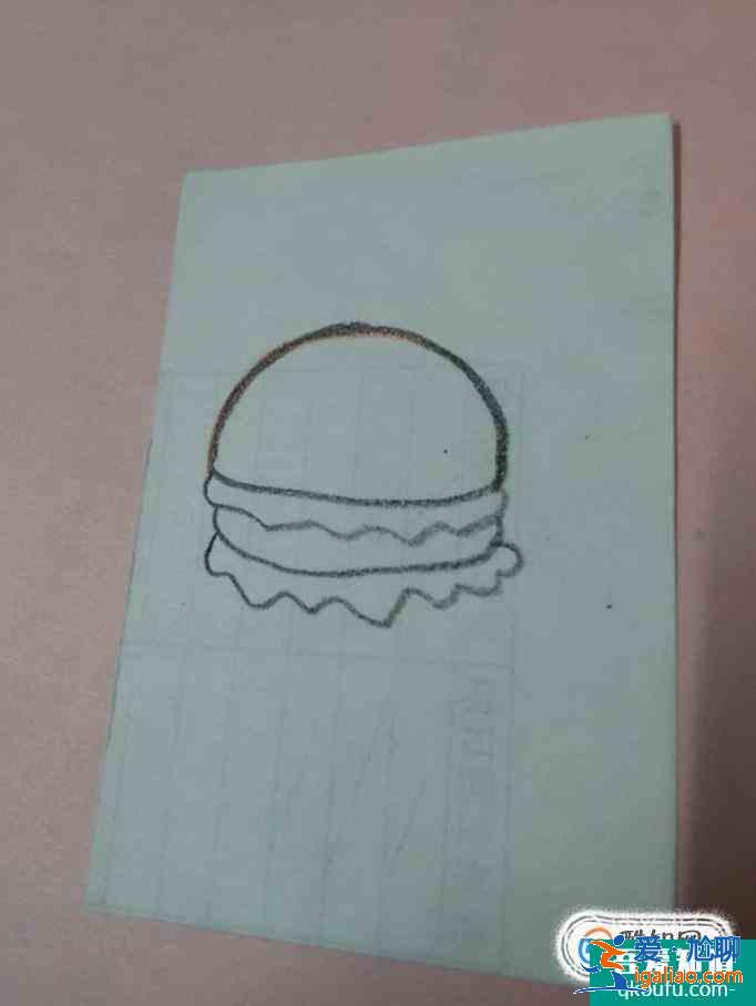 汉堡简笔画怎么画  汉堡的画法？