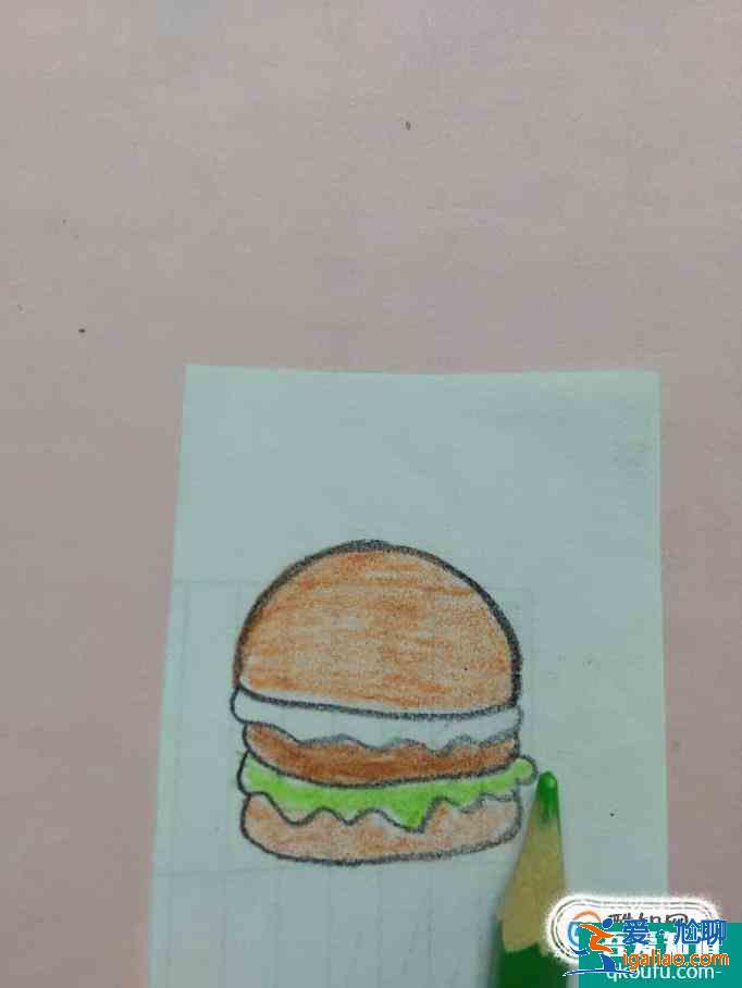 汉堡简笔画怎么画  汉堡的画法？