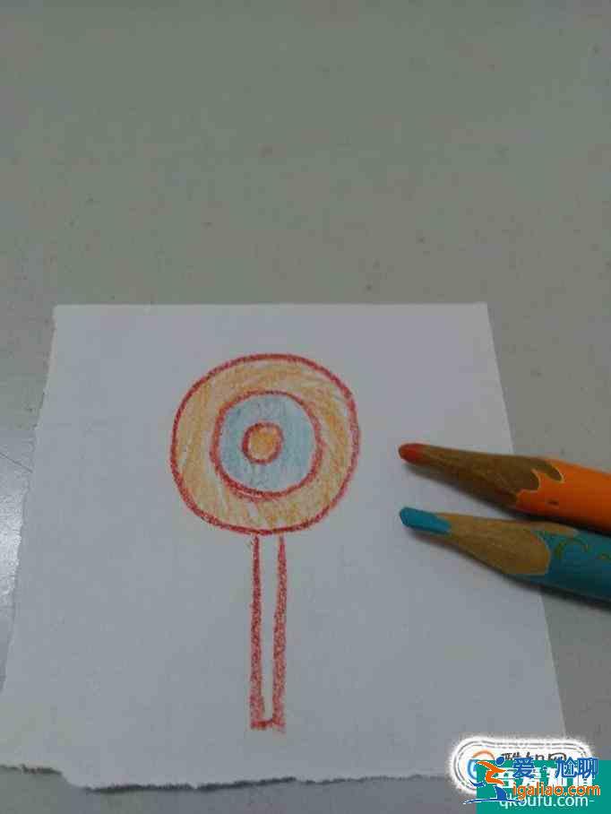 棒棒糖简笔画怎么画？