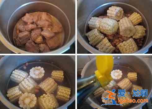 玉米花生排骨煲的做法？