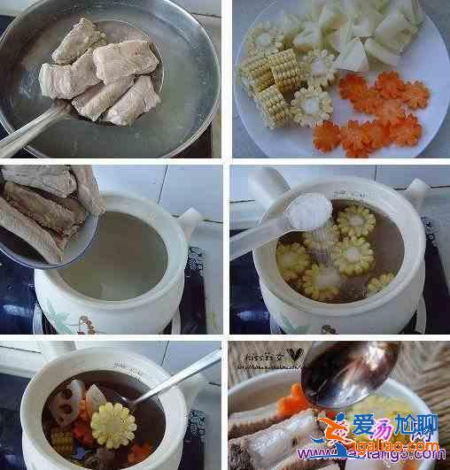 玉米莲藕排骨汤的做法？