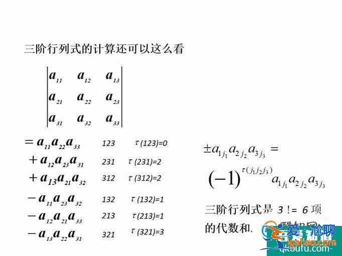 线性代数：三阶行列式的求解方法？？
