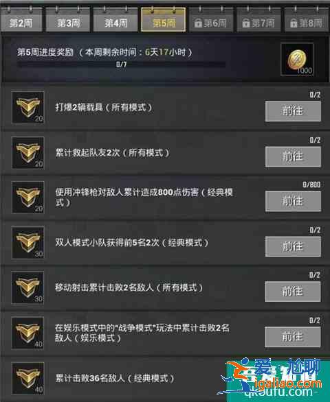 刺激战场S6赛季第五周任务攻略？