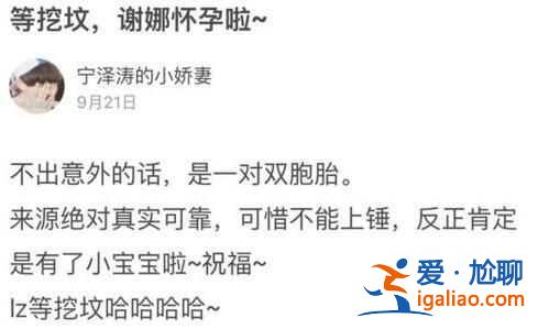 张杰宣布谢娜怀孕 谢娜怀孕几个月了？