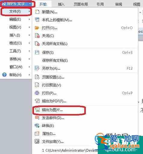 wps文字怎么变成图片格式？