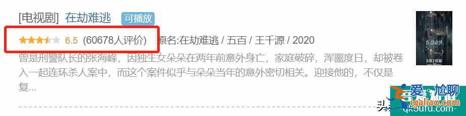 《在劫难逃》开播评分8.0？