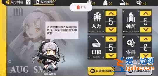 使命召唤少女前线人形制造公式aug有哪些？aug人形制造公式分享？