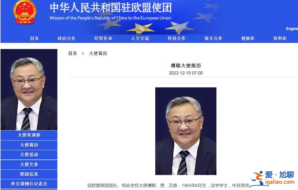 秦刚正式卸任驻美大使、傅聪任驻欧盟使团大使、祝青桥任驻巴西大使？