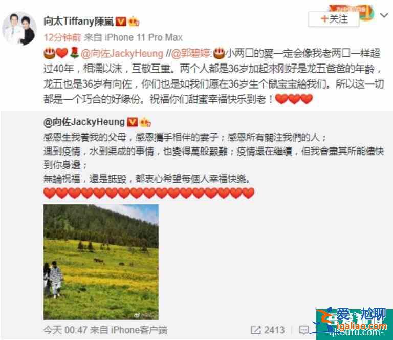向太官宣郭碧婷怀孕：一切都是一个巧合的好缘份？