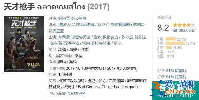 豆瓣8.5，比影版更高分，剧版《天才枪手》翻拍得还可以啊？