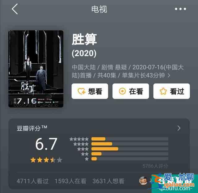 柳云龙的《胜算》，如果没有删减和换头，绝对可以8分+？