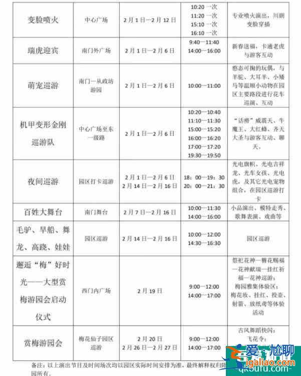 隋唐城遗址植物园新春游园会时间 有哪些节目？