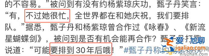 甄子丹暗讽杨紫琼耍大牌 调侃约其要等30年 网友质问挺章子怡吗