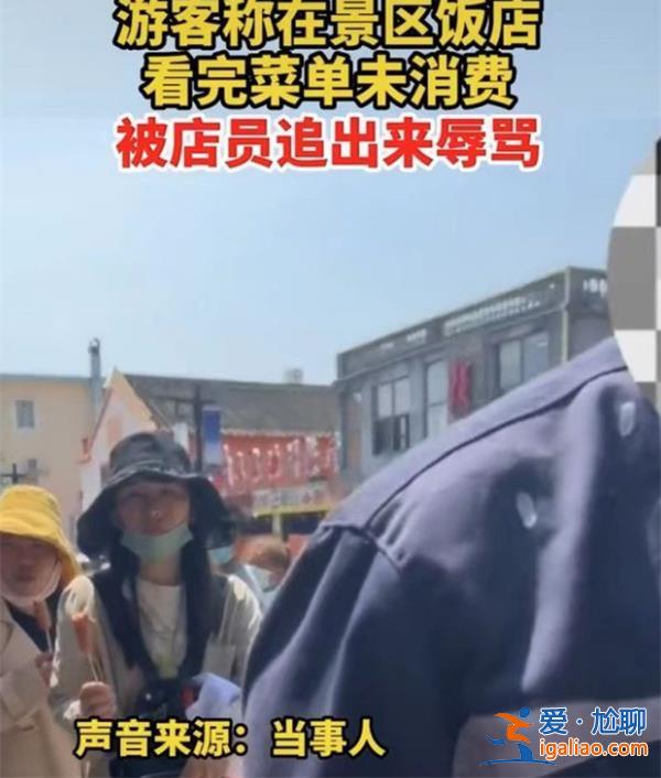 游客在景区饭店看完菜单未消费，店员追出来辱骂[饭店服务]？