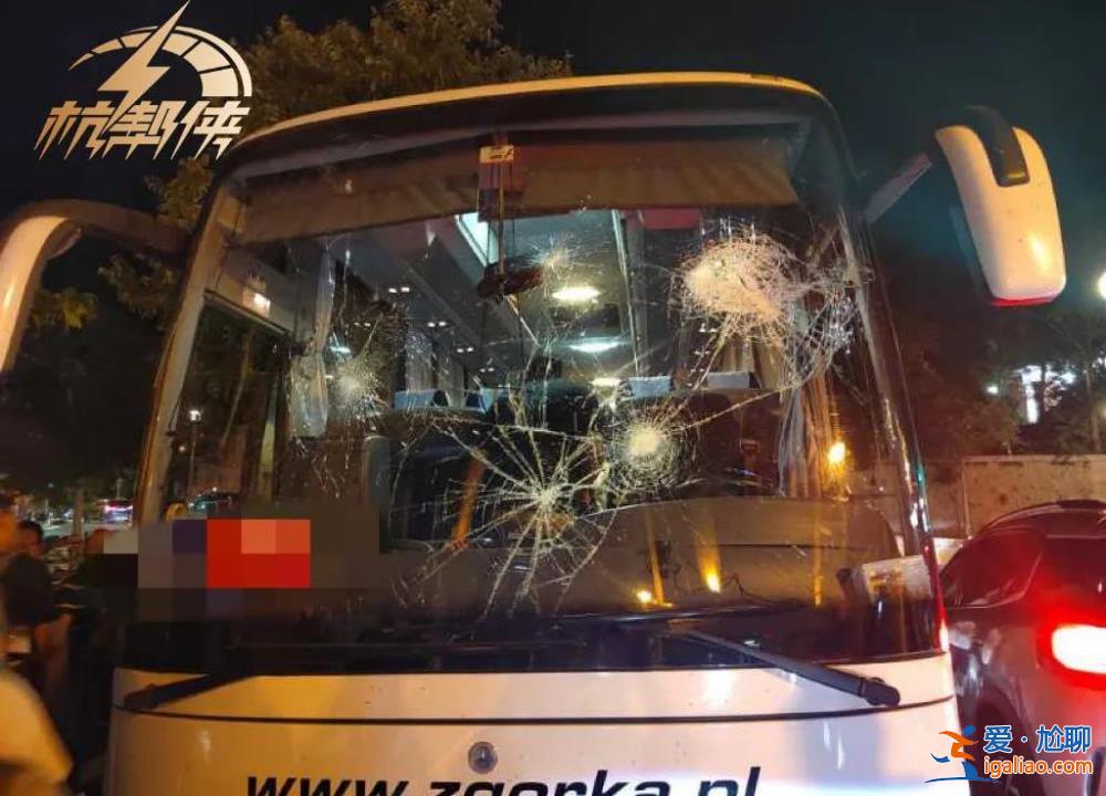 多名蒙面暴徒拿石头砸车 中国游客被砸伤？