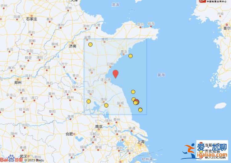 江苏连云港市赣榆区海域发生3.8级地震？