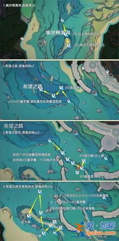 原神4.3中的异海凝珠在哪里？原神影响4.3 不同海凝珠分布地点及路线汇总？
