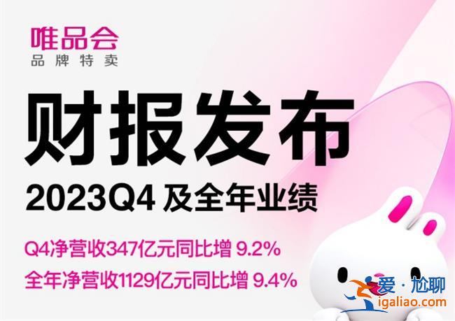 唯品会发布2023年业绩，净营收1129亿元同比增9.4%[用户数]？