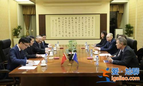 中国政府欧亚事务特别代表李辉同欧盟对外行动署官员举行会谈？