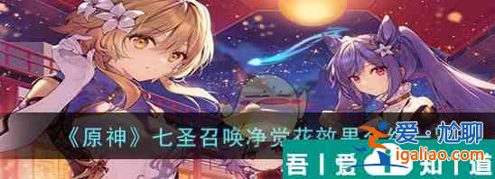 原神七圣召唤净觉花效果怎么样 七圣召唤净觉花效果介绍一览？