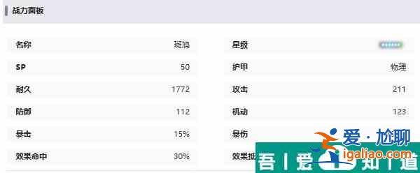 交错战线斑鸠角色怎么样 具体介绍？