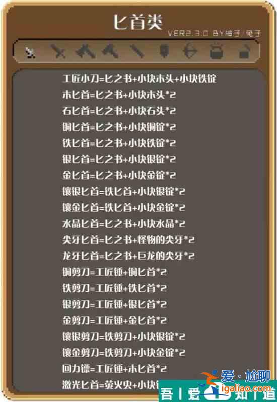 锻冶屋英雄谭合成表大全  锻冶屋英雄谭合成表一览？