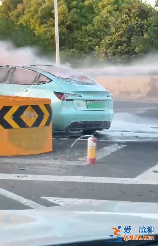 上海S2高速一新能源轿车发生单车着火事故 明火已扑灭？