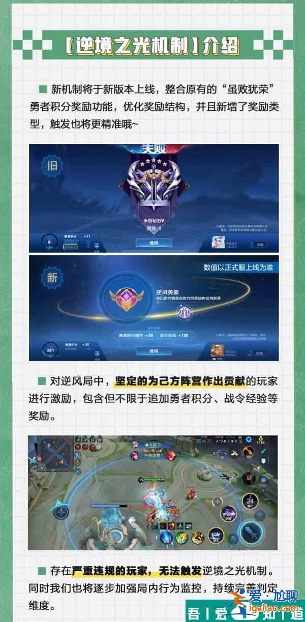 王者荣耀逆境之光机制是什么 境之光机制作用介绍？