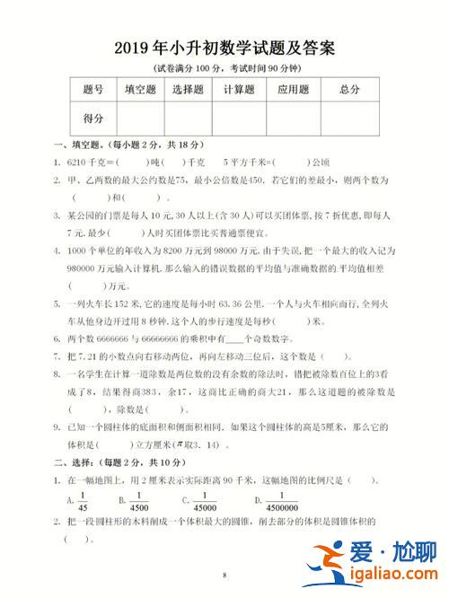 初中升学考试试题 初中升高中是全国统一试卷吗？