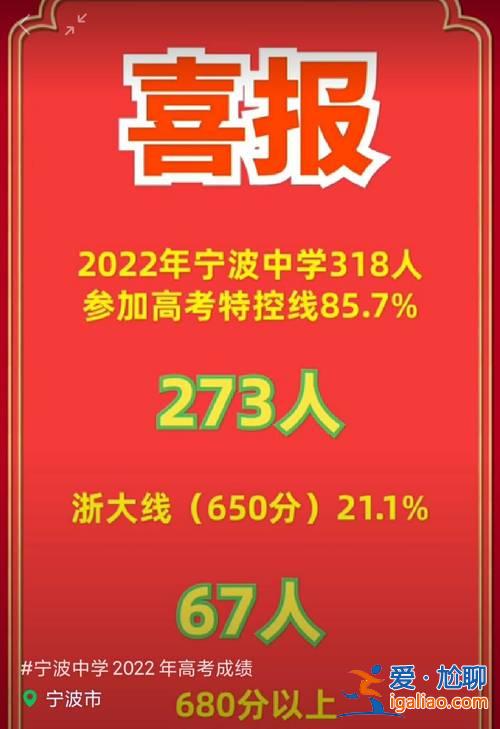 宁波中学升学率？宁波市宁波中学2023年高考喜报？