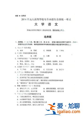专升本考试语文考试题(专转本语文考什么)？