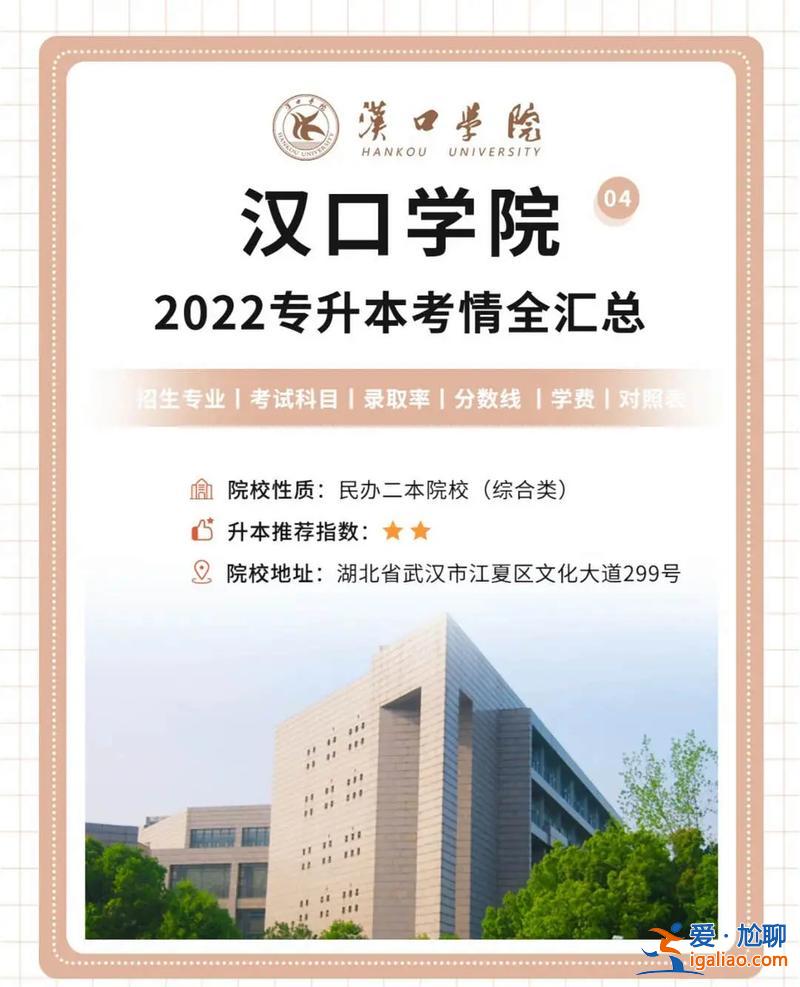 汉口学院可以专升本吗，汉口学院有大专吗？