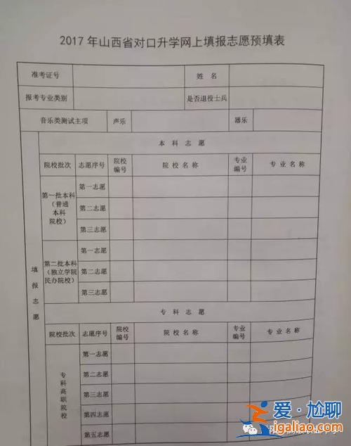 对口升学报名怎么填 对口升学填志愿怎么填？