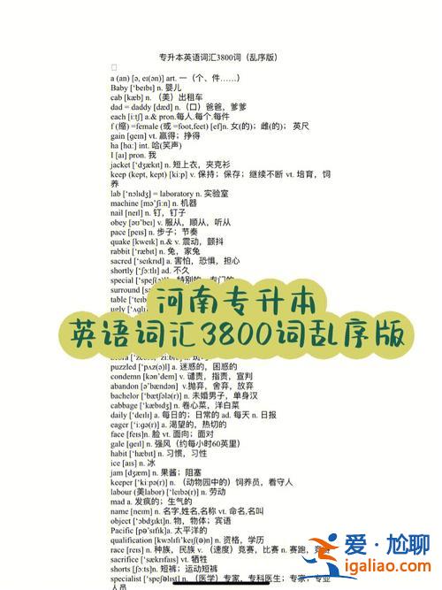 河南专升本词汇，河南中考英语高频词汇？