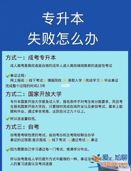 专升本考不上，专升本考不上咋办？