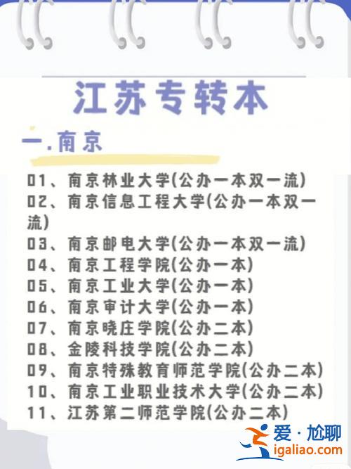 南工院专升本(南京专升本的学校都有哪些)？