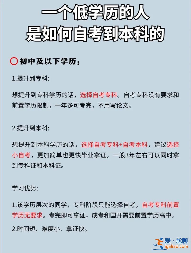 本科提升学历考试资料推荐，学历低，有哪些可以提升学历的渠道？