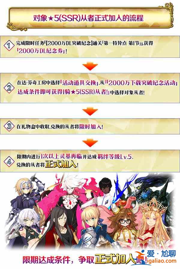 FGO国服2000万下载活动大全，活动时间及玩法内容奖励详情图文汇总？