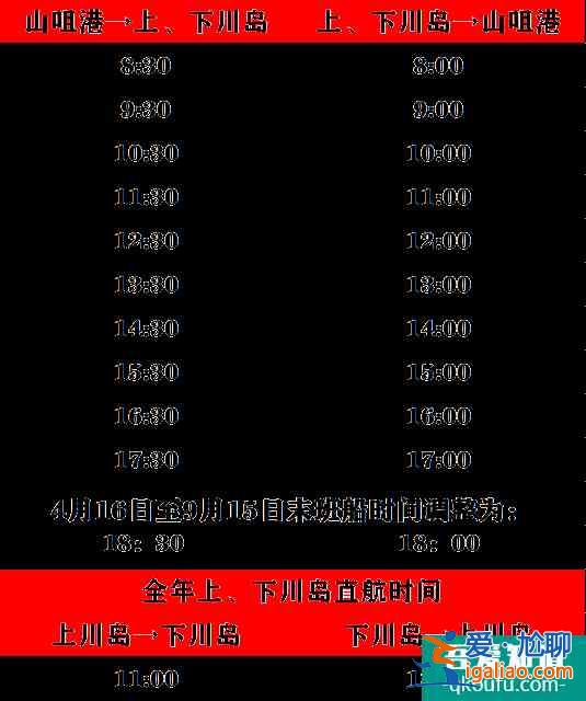 下川岛船票和门票时间2022？