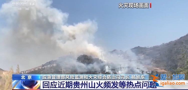 为何短时间内贵州密集发生山火？应急管理部负责人回应？