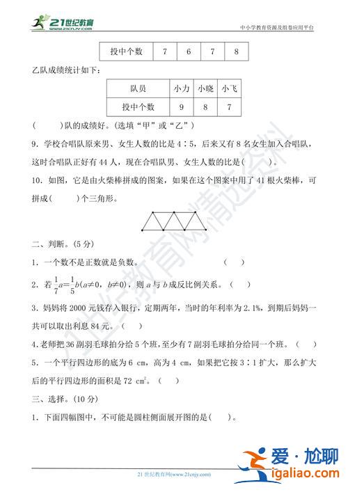 小学升学模拟试卷 全国小学试卷难度排行？