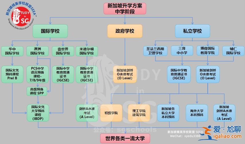 新加坡中学升学的路线图？新加坡的升学制度？