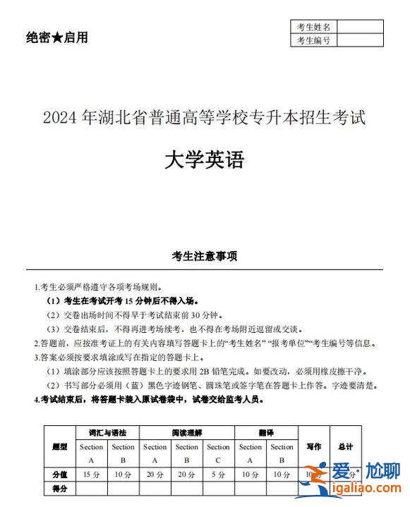 广东专升本英语真题(2024年广东专升本商务英语专业需要考什么)？